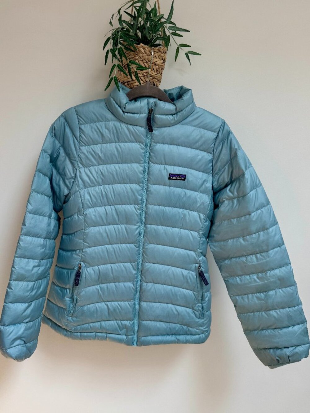 Patagonia Girls Down Sweater - Light Blue, Size XXL